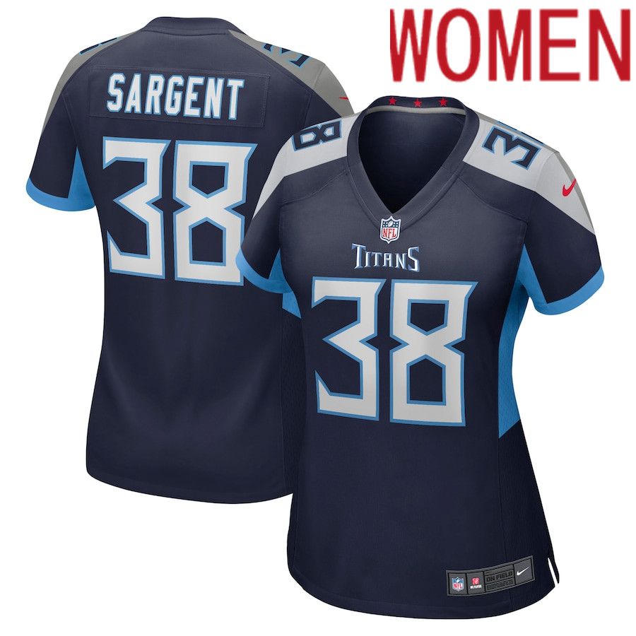 Women Tennessee Titans #38 Mekhi Sargent Nike Navy Game NFL Jersey